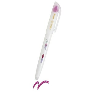 Peut inclure: Un stylo gel Pilot Ilimily Color Eno-color blanc avec un capuchon rose et un &eacute;chantillon d'encre rose. Le stylo a un corps transparent et le texte "Color Eno-color" est imprim&eacute; sur le c&ocirc;t&eacute;.