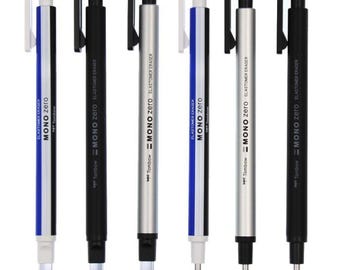 Tombow Mono Zero Eraser Pen, Refillable, High-precision eraser for pinpoint erasing, Made in Japan, EHKUR, EHKUS