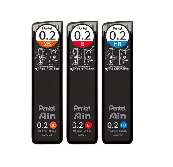Pentel Ain Mine Di Ricambio Per Matite 0.3 Mm - Durezza H, Confezione Da 12 Tubetti