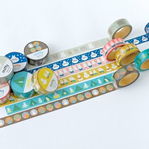 Miffy Cutie Japanese Washi Masking Tape, 15mm x 5m, for Decorating your Diaries, Gifts, Planners, Journaling, Scrapbooking, Made in Japan