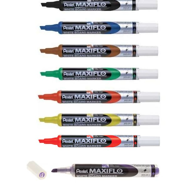 Marqueur pour tableau blanc Pentel MAXIFLO, pointe biseautée