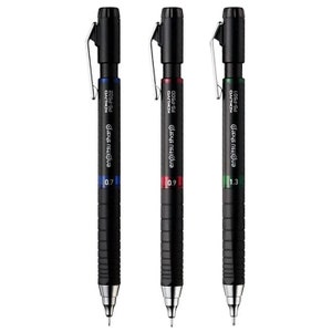 May include: Three black mechanical pencils with colored accents. The pencils have the text "enpitsu sharp" and "KOKUYO PS-P502, PS-P500, PS-P501". Each pencil has a different lead size: 0.7 (blue), 0.9 (red), and 1.3 (green).