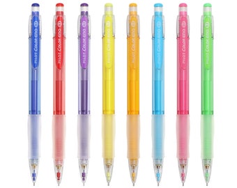 Rainbow Colours Choice - Pilot Color ENO 0.7 mm Erasable Mechanical Pencils, Good for Drawing & Writing, HCR-12R