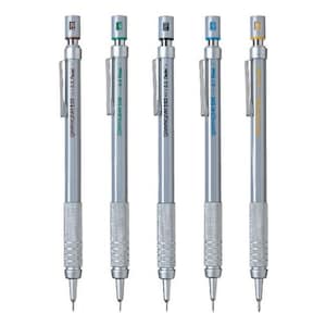 Pentel GRAPHGEAR 500 mechanisch tekenpotlood, 0,3 mm, 0,4 mm 0,5 mm, 0,7 mm, 0,9 mm
