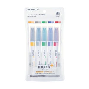 Ensemble de 5 couleurs assorties - Ensemble de surligneurs Kokuyo Mark+ 2 tons vifs, 5 couleurs, PM-MT100-5S2