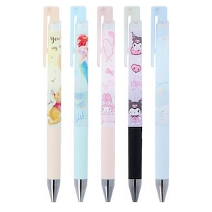 Édition limitée - Stylo gel Pilot Juice Up 04 à encre noire, 0,4 mm, Sanrio Cinnamoroll, My Melody, Kuromi, Disney Winnie l'ourson, Ariel
