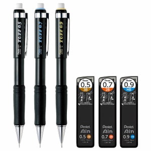 Portaminas mecánicas Pentel TUFF de 0,5 mm, 0,7 mm y 0,9 mm para dibujar, bosquejar y esbozar