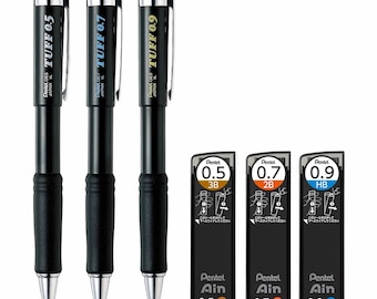 Pentel TUFF 0.5mm, 0.7mm and 0.9mm Mechanical Pencils for Drafting, Drawing, Sketch