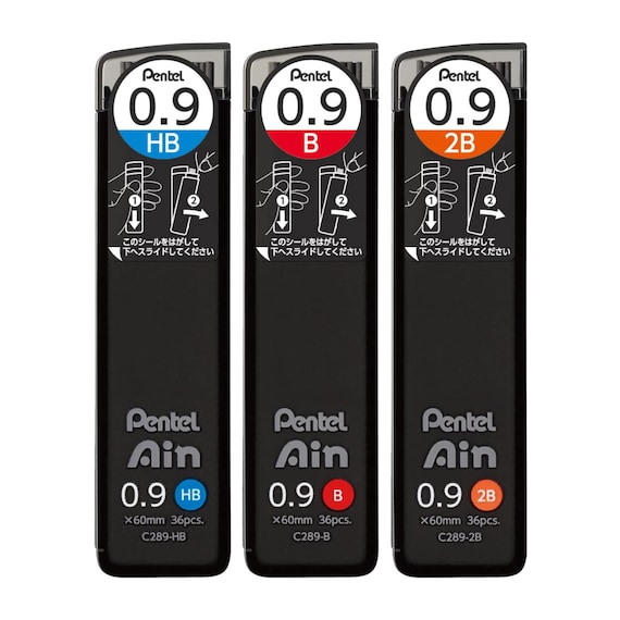 Pentel Super Hi-Polymer Lead Refills for Mechanical Pencils, 12 Leads Per Tube, 2H Grade, Light Hard Lead for Detailing, 0.7mm Medium Point, 50-2H, Box of 12