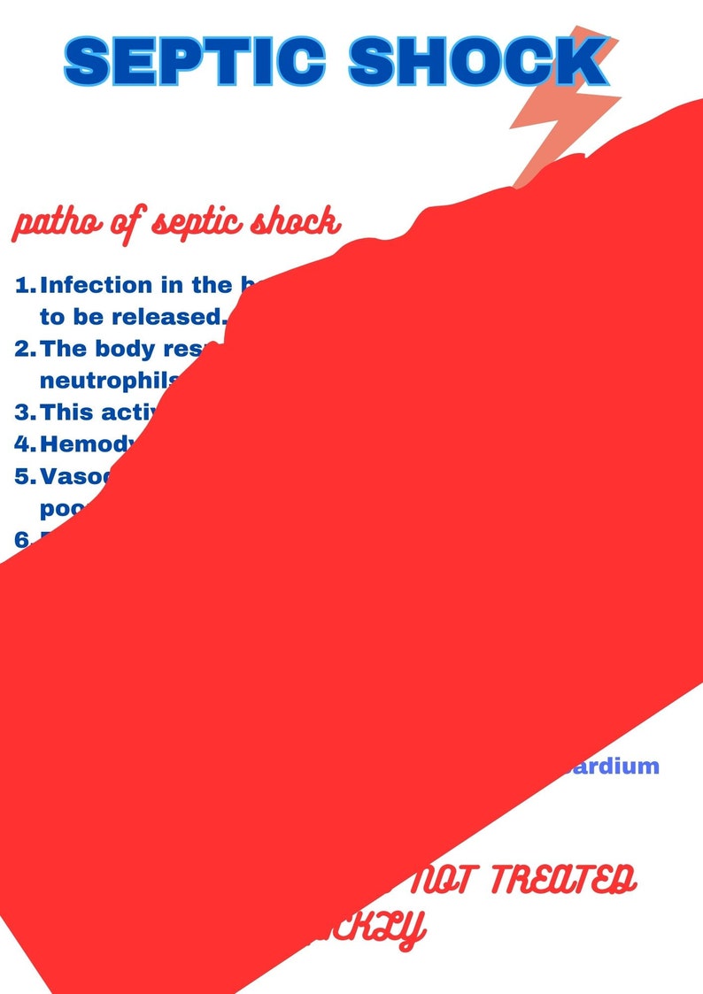 Septic Shock Nursing Notes, Simple Notes for Septic Shock, Downloadable