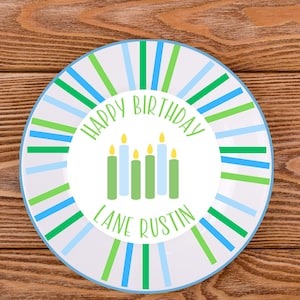Handpainted Personalized Ceramic Birthday Plate, Custom Birthday Plates, Kids Birthday Plates, Party Gift