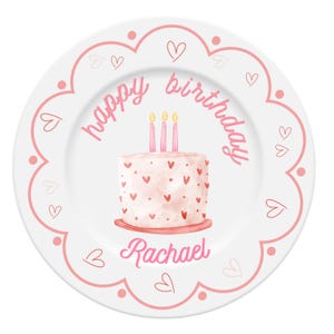 Handpainted Personalized Ceramic Birthday Plate, Custom Birthday Plates, Kids Birthday Plates, Party Gift