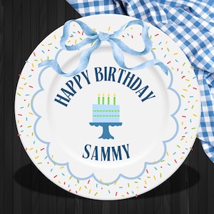 Custom Hand-Painted Ceramic Birthday Plate – Personalized Keepsake Gift, Kids or Adult Birthday Plate, Unique Party Tradition