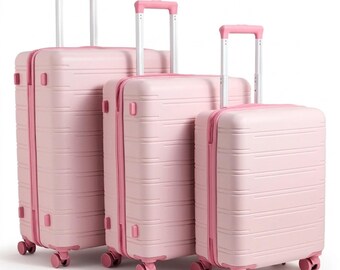 Hard shell Luggage Set, Lightweight PC+ABS Travel Trolley, TSA Lock, Spinner Wheels