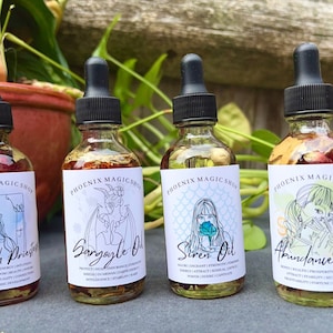 Magical Oil 4oz Bundle | Sensual Energy Conjure Oil | Money Witchcraft Oil | Protection Spell Oil | Manifesting Oil
