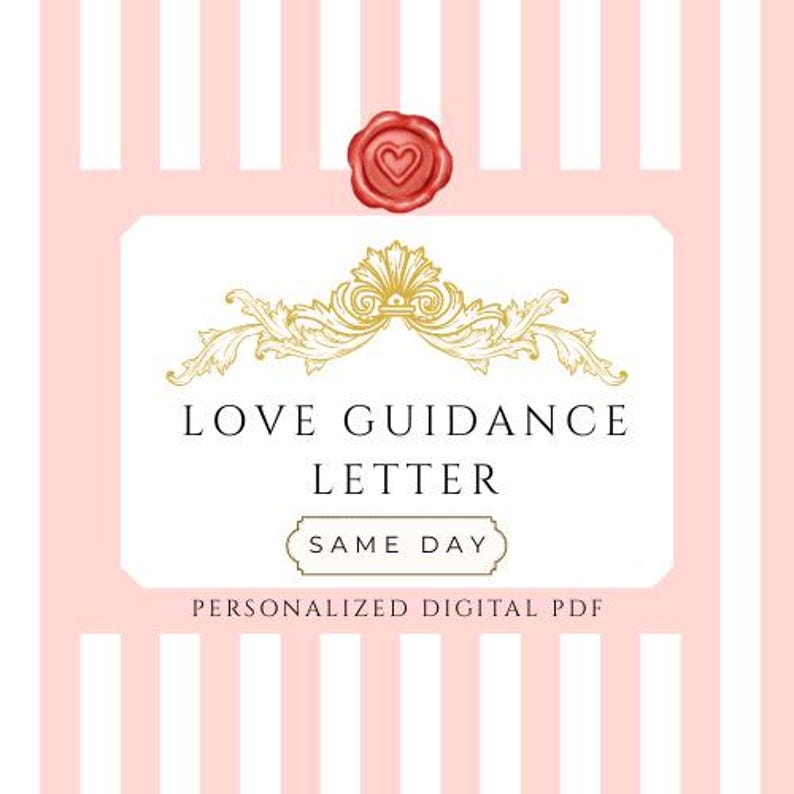 SAME DAY Personalized Love Symbolic Insight Letter (30 Card Spread) – Custom Written Digital PDF image 1