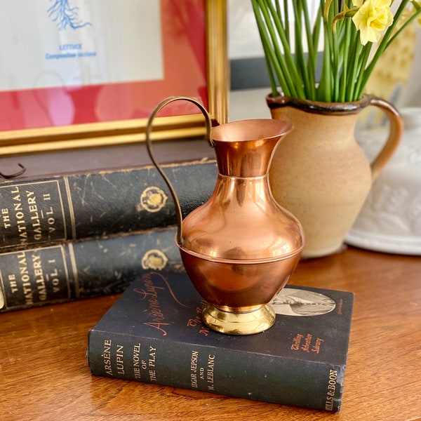 Vintage Small Brass and Copper Jug