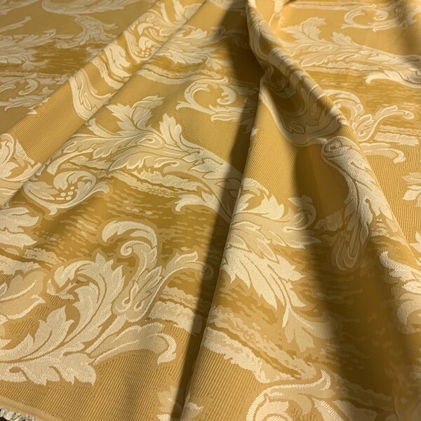 Gold Damask Fabric Etsy