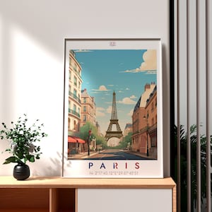 Illustration city of PARIS I Eiffel Tower I Monuments