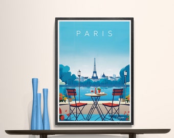 Poster illustration of PARIS I France I Eiffel Tower