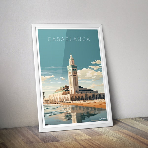 Affiche Casablanca Maroc I Mosquée