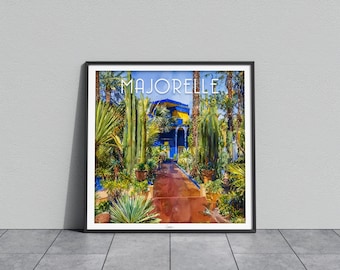 Majorelle Garden Poster Morocco Marrakech I YSL Garden Poster