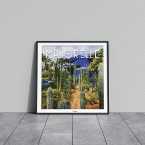 Majorelle-Kaktus-Poster I Marrakesch-Gartenplakat