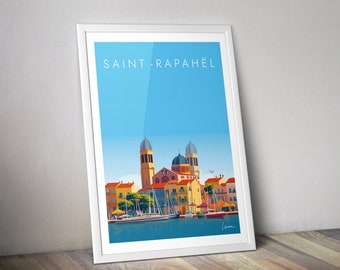 Poster Saint Raphael I Provence-Alpes-Côte d&#39;Azur I France I Mediterranean