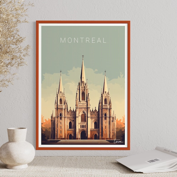 Affiche MONTREAL I Basilique Notre-Dame de Montréal I Canada I Québec
