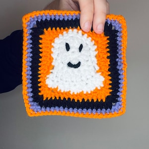 PATTERN for Ghost Granny Square Crochet Spooky Halloween Handmade Versatile Easy for Beginners