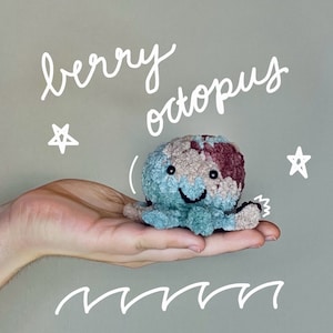 Handmade Berry Plush Octopus