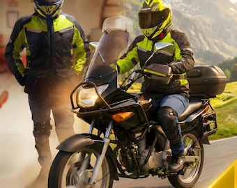 Ultimate Custom Motorcycle Art Kit | 8 Artworks + Stickers + Wallpapers | Personalized Biker Gift | Digital Download