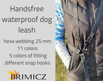 Hands-Free Waterproof Dog Leash: Adjustable Hexa Webbing, 285 cm