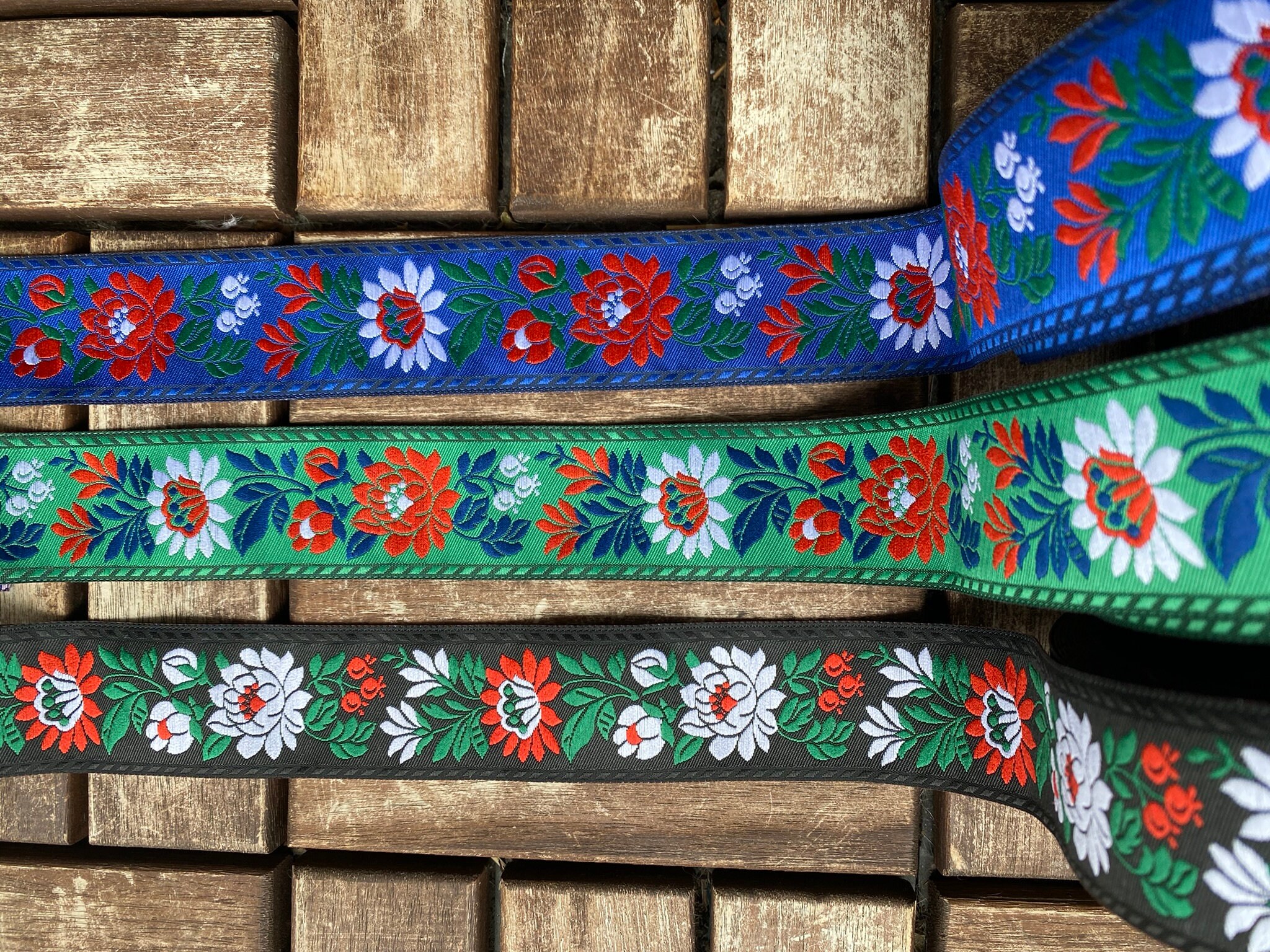 6 Colors - Traditional Czech - Slovak Folk Ribbon 35mm Wide, With ...