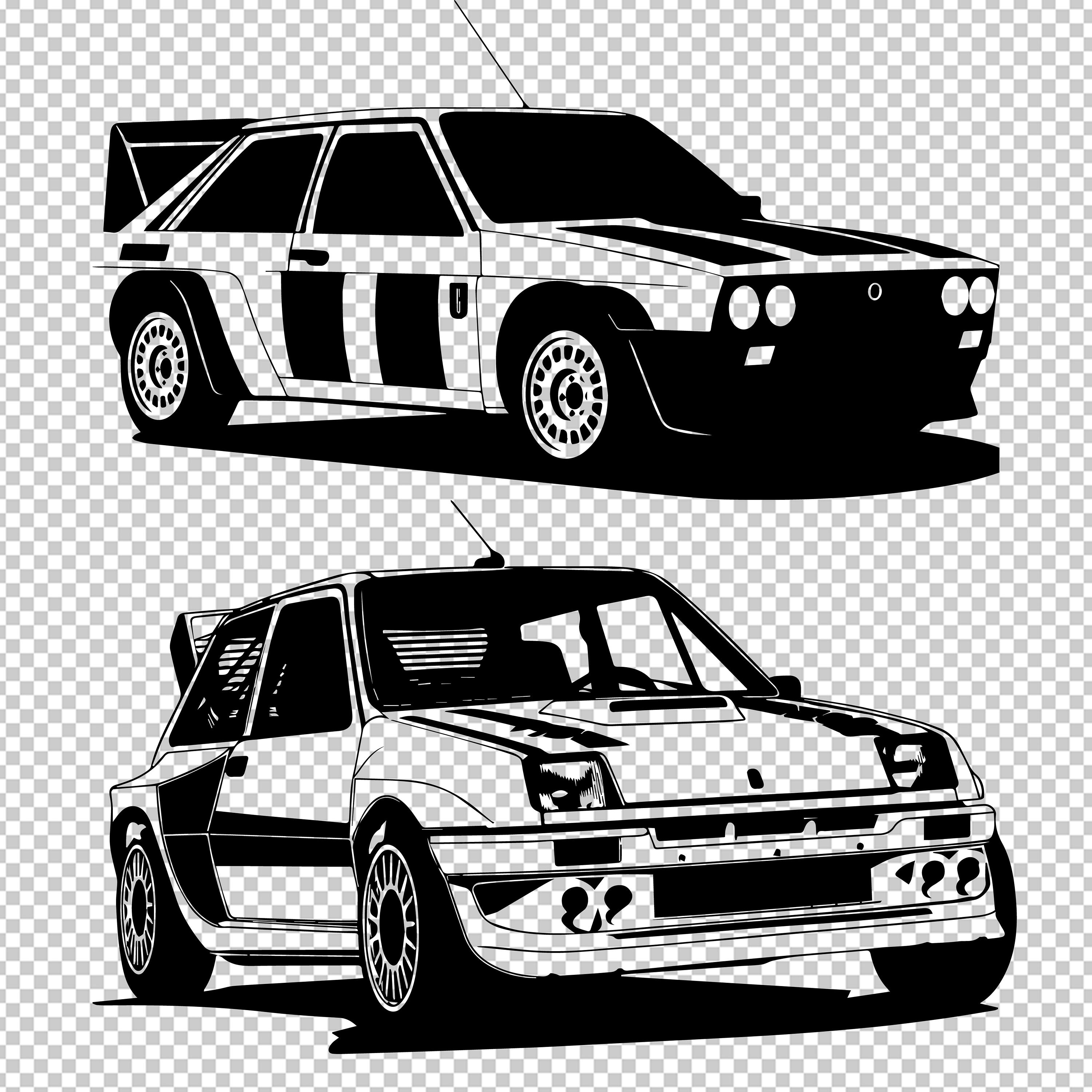 Group B WRC Rally Cars, Pictograms in Png, Svg, Eps and Dxf, Clipart ...