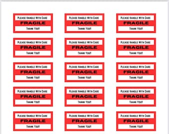 Fragile Handle With Care Png, Printable Moving Labels, Fragile