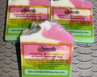 Lavender and Lemongrass All Natural Handmade Bar Soaps