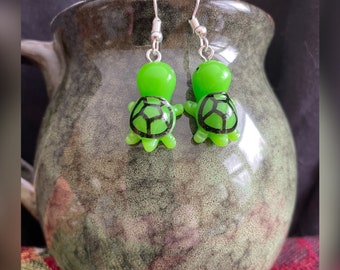 Earrings,  Jewelry, Fun Jewelry, Turtle Earrings, Turtle Jewelry, Turtle Lover, Animal Lover, Cute Earrings