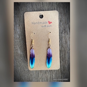 Drop Earrings, Feather Earrings, Dangle Earrings, Cute Earrings, Feather Jewelry, Gold Earrings, Gold Jewelry