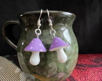 Earrings, Mushroom Jewelry, Mushroom Earrings, Fun Jewelry, Fun Earrings, Girls Jewelry, Girls Earrings