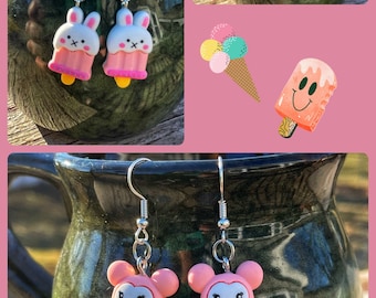 Cute Earrings, Girls Earrings, Dangle Earrings, Spring Earrings, Ice Cream Earrings, Popsicle Earrings, Summer Earrings