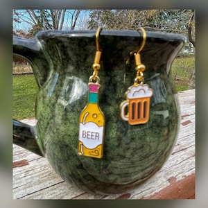 Jewelry, Earrings, Beer Lover, Beer Earrings, Beer Jewelry, Cute Earrings, Cute Jewelry