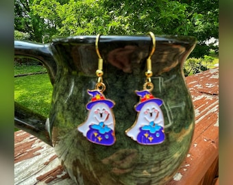 Oorbellen, Halloween-oorbellen, Halloween-sieraden, Spooksieraden, Halloween-spook, Spookheks, Halloweencadeau