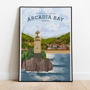 Life is Strange Poster - Das Leben ist Strange Kunstdruck | Arcadia Bay Poster | Chloe Max Silhouette