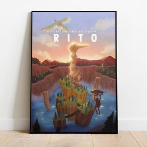 The Legend of Zelda Rito Travel Posters - The Legend of Zelda Art Print - Zelda Poster - Nintendo Wall Art - Rito Poster