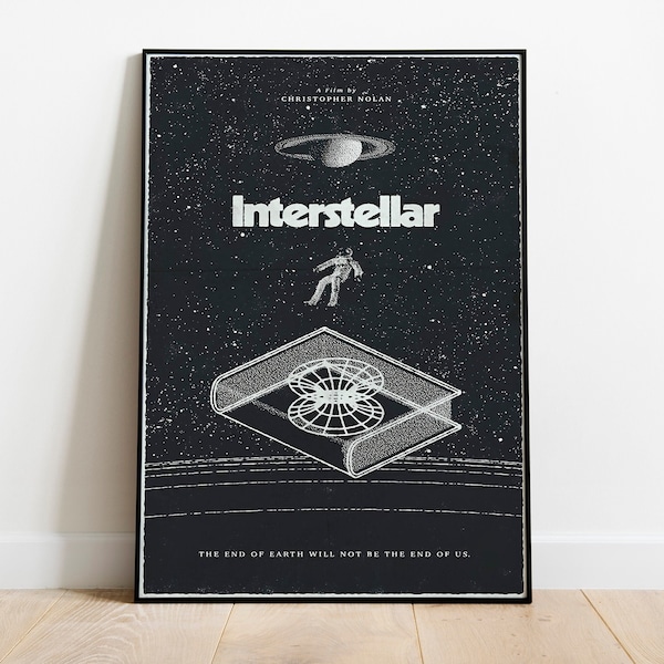 Interstellar Poster - Movie Poster - Interstellar Decor - Office Decor - Space Art - Digital Print Gift