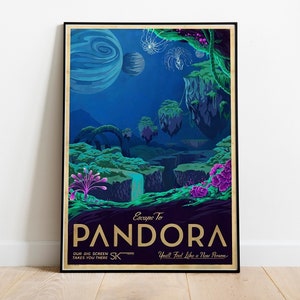 Ecsape to Pandora Poster - Pandora Wall Art - Pandora Design - Pandora Travel Art