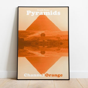 Cartel naranja de Frank Ocean Channel - Cartel de Frank Ocean - Obra de arte de Frank Ocean - Impresión digital de Frank Ocean - Cartel de las pirámides - Regalo
