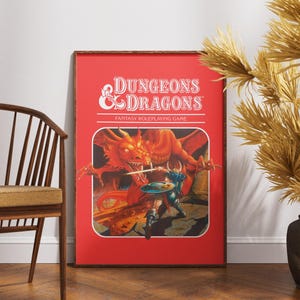 Dungeons and Dragons Poster - Multiple Size Available - Physical and Digital Poster Printing