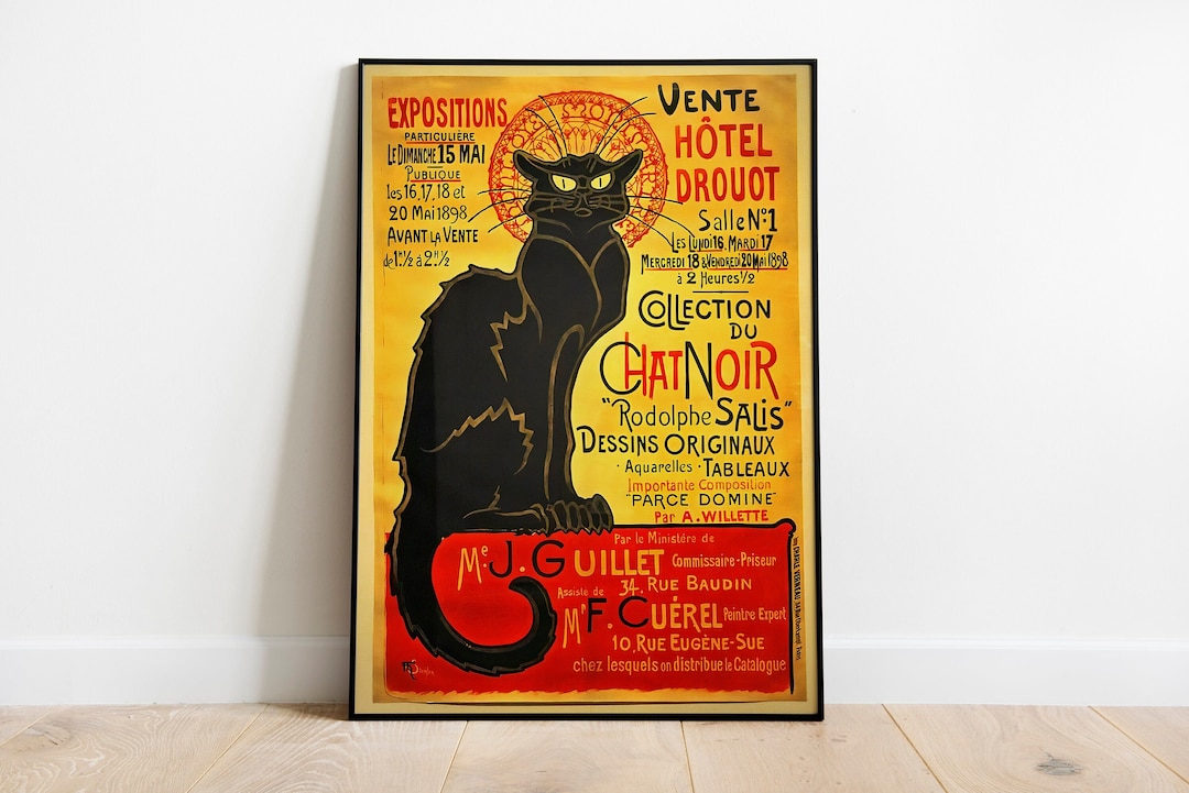 Rodolphe Salis Le Chat Noir Poster Tournee Du Chat Noir Poster: Vintage